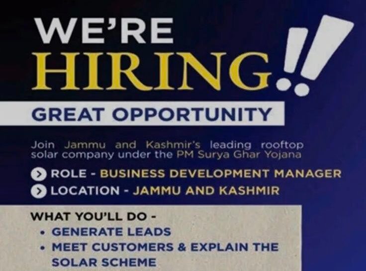 Kashmir Renewable Energy Pvt Ltd KREPL Business Development Manager Job opportunities 2025