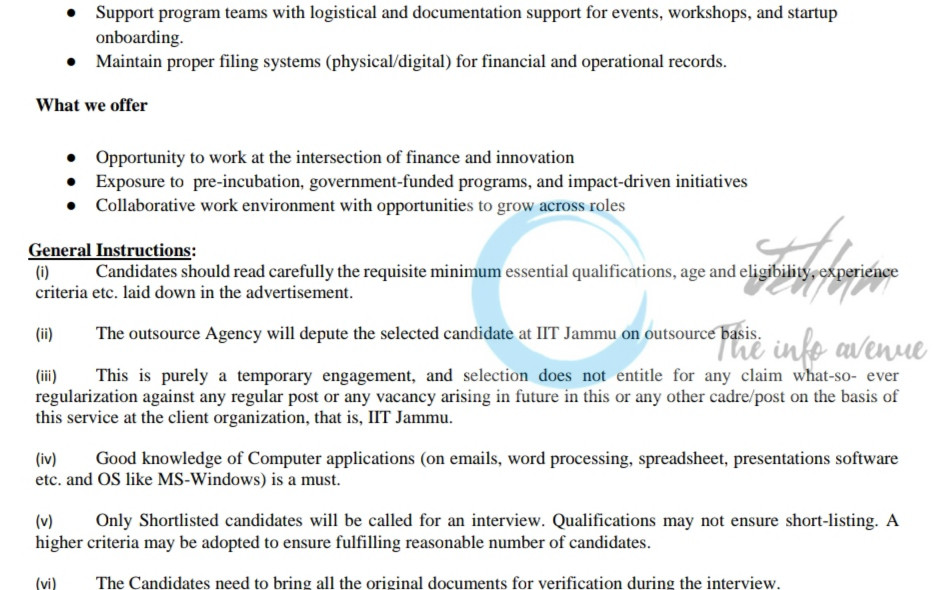 IIT Jammu outsource agency Administrative Assistant job opportunities 2025