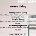 SAMZAN PVT LTD Sanatnagar Site Supervisor/Security Guard/house keeping job opportunities 2025