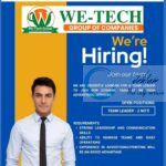 WE TECH GROUP OF COMPANIES SRINAGAR TEAM LEADER JOB OPPORTUNITIES 2025