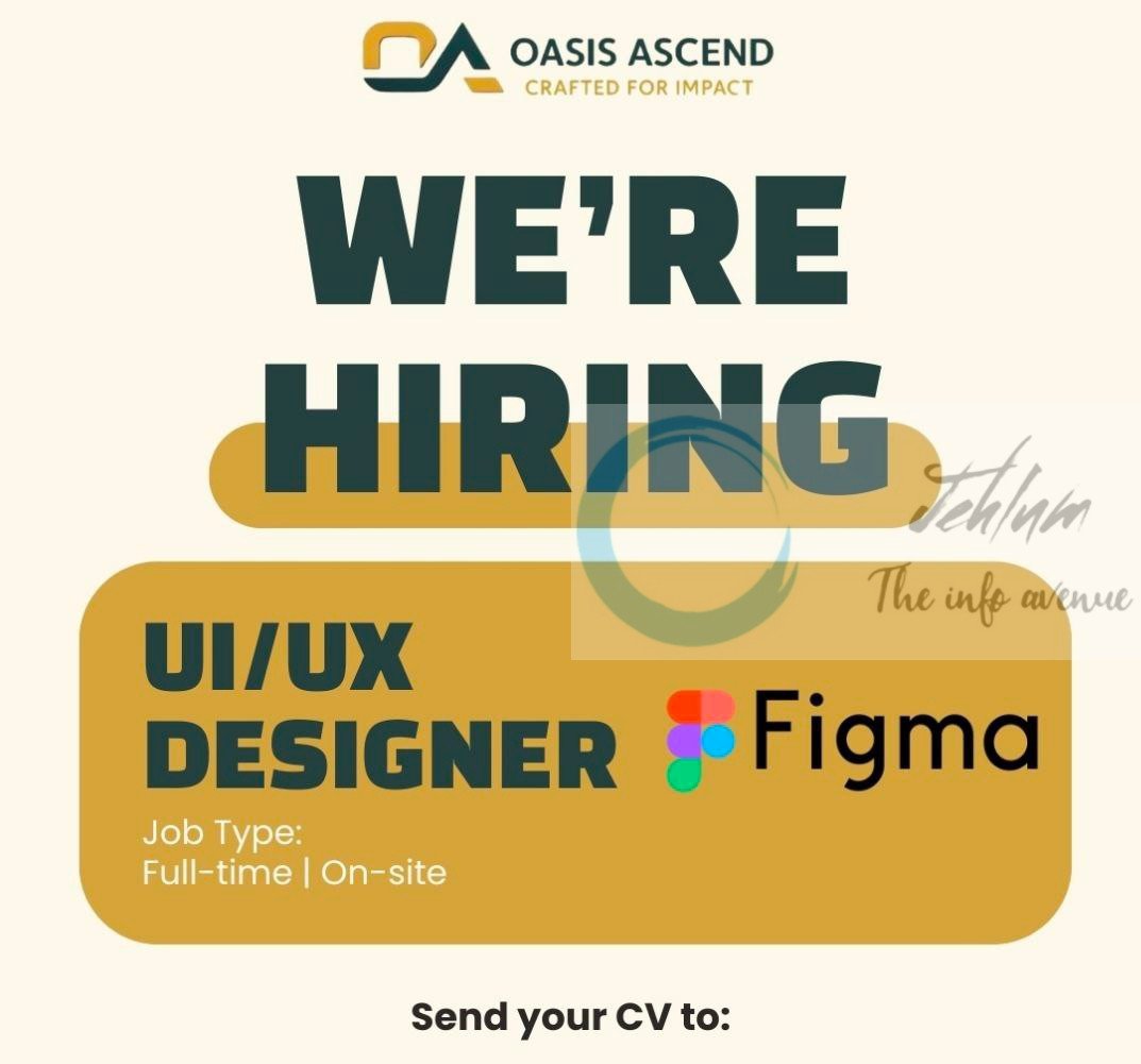 Oasis Ascend OA srinagar UI UX Designer Figma job Opportunities 2025