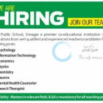 Delhi Public School Srinagar faculty job opportunities 2025