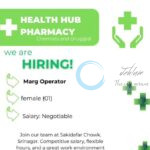 Health Hub Pharmacy srinagar marg operator job opportunities 2025