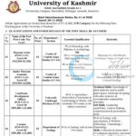 Kashmir University KU Srinagar Museum Artist/Junior Museum Assistant/Curator Job opportunities notice 11/2025