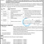 New Kashmir Educational Society Kashmir Tibbia College Hospital Research Centre KTCHRC Sumbal faculty job opportunities 01 of 2025