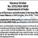 Ministry of Electronics and Information Technology MeitY New Delhi Director General ERNET job opportunities 2/15/2025-ABCD