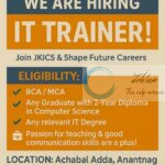 Jammu and Kashmir Institute of Computer Sciences JKICS anantang IT Trainer job opportunities 2025