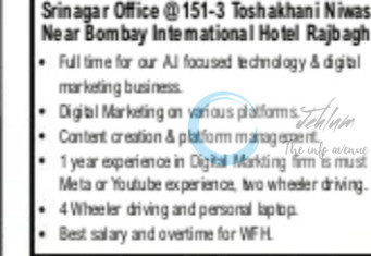India tech Wizards Pvt Ltd ITW srinagar digital marketing executive job opportunities 2025 1 India tech Wizards Pvt Ltd ITW srinagar digital marketing executive job opportunities 2025