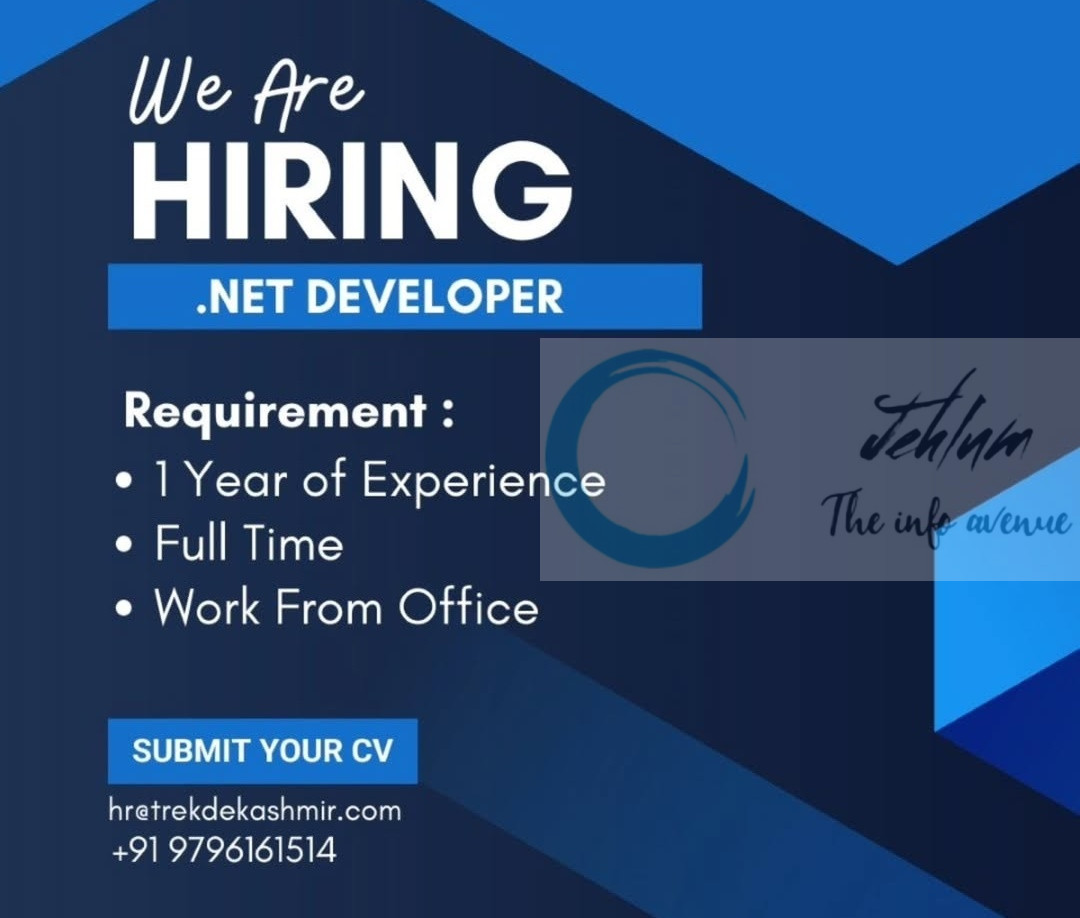 Trek De Kashmir Srinagar Software Developement Jobs Opportunities 2025