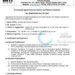 Indian Institute of Forest Management IIFM Bhopal System and Network Assistant Recruitment Notification IIFM/PERS/A-69/17/2025