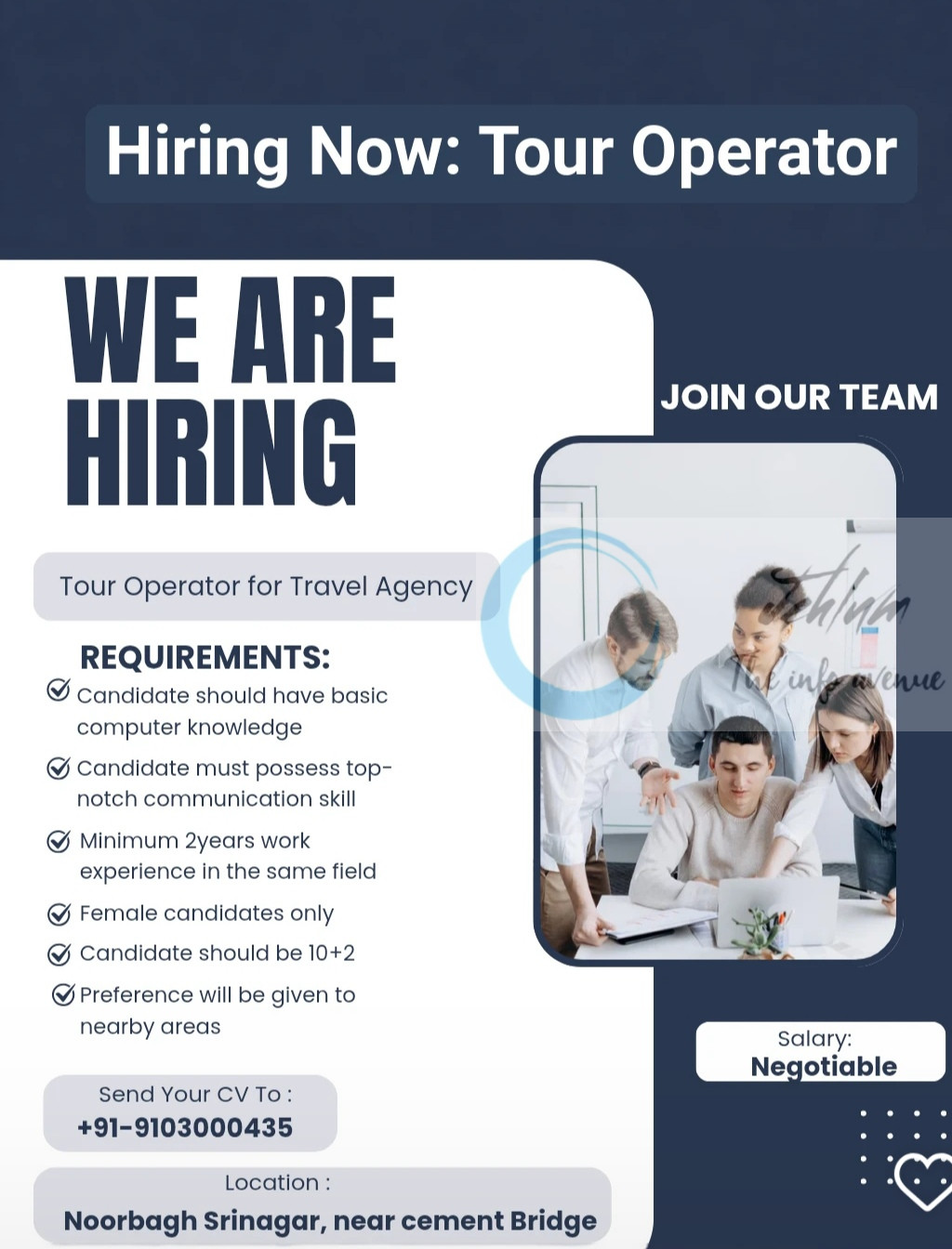 Adorable Tour and Travels ATT srinagar Tour Operator job opportunities 2025