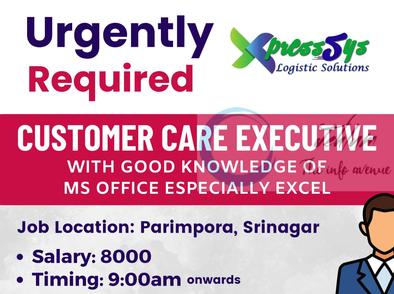 Xpress s Sys Logistic Solutions Srinagar customer care executive job opportunities 2025