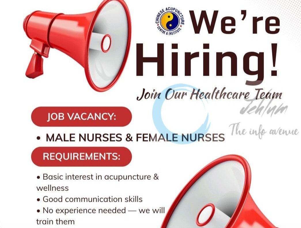 Chinese Acupuncture Centre CAC Srinagar nurses job opportunities 2025