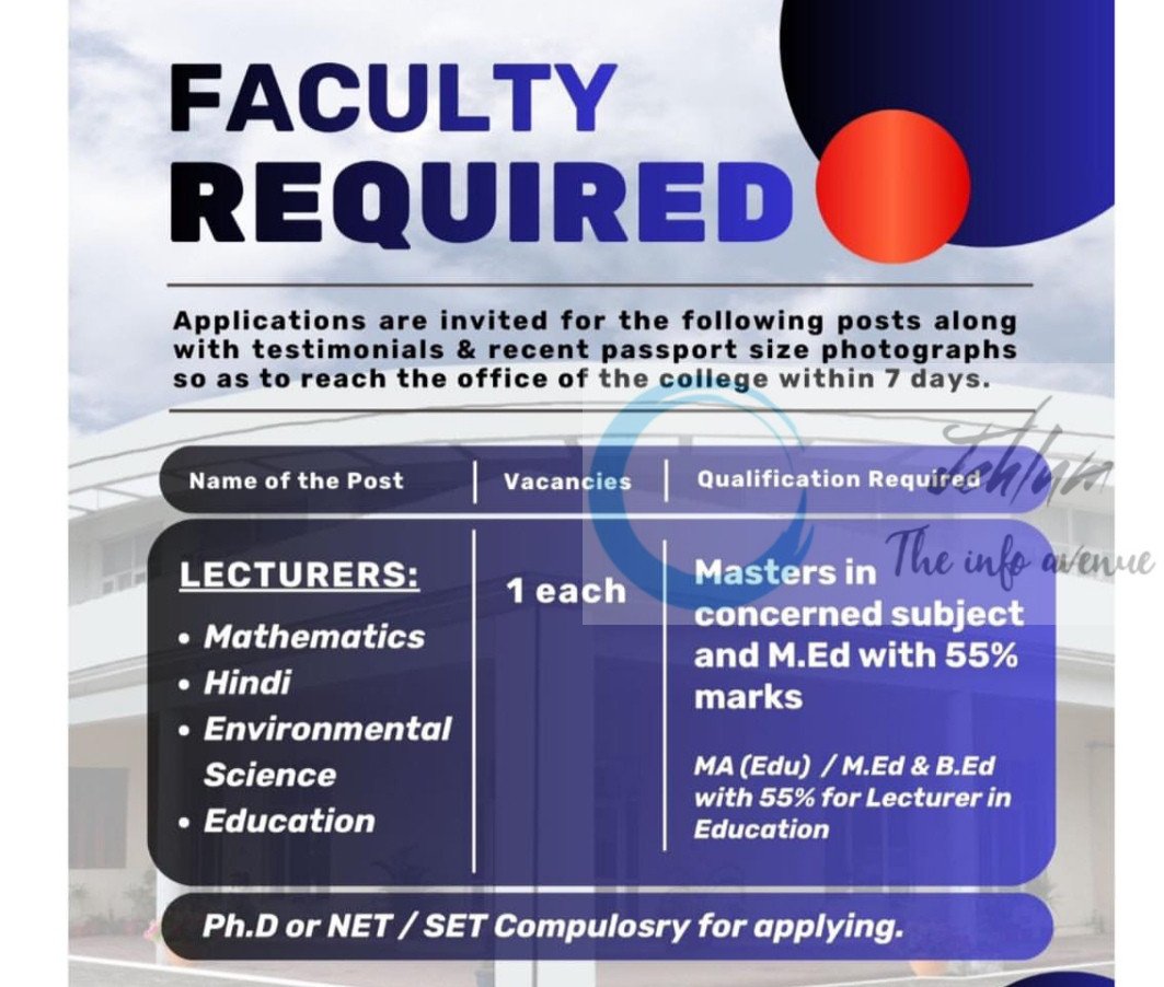KAWA College of Education KCE Jammu faculty job opportunities 2025