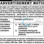 KASHMIR UNIVERSITY KU DEPTT OF BOTANY JPF EMPLOYMENT OPPORTUNITIES 2025