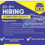 ICA Computer srinagar Faculty Job opportunities 2025