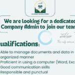 AL-QURRO TRAVEL & TOURS Hiring Company Admin Job Opportunity 2025