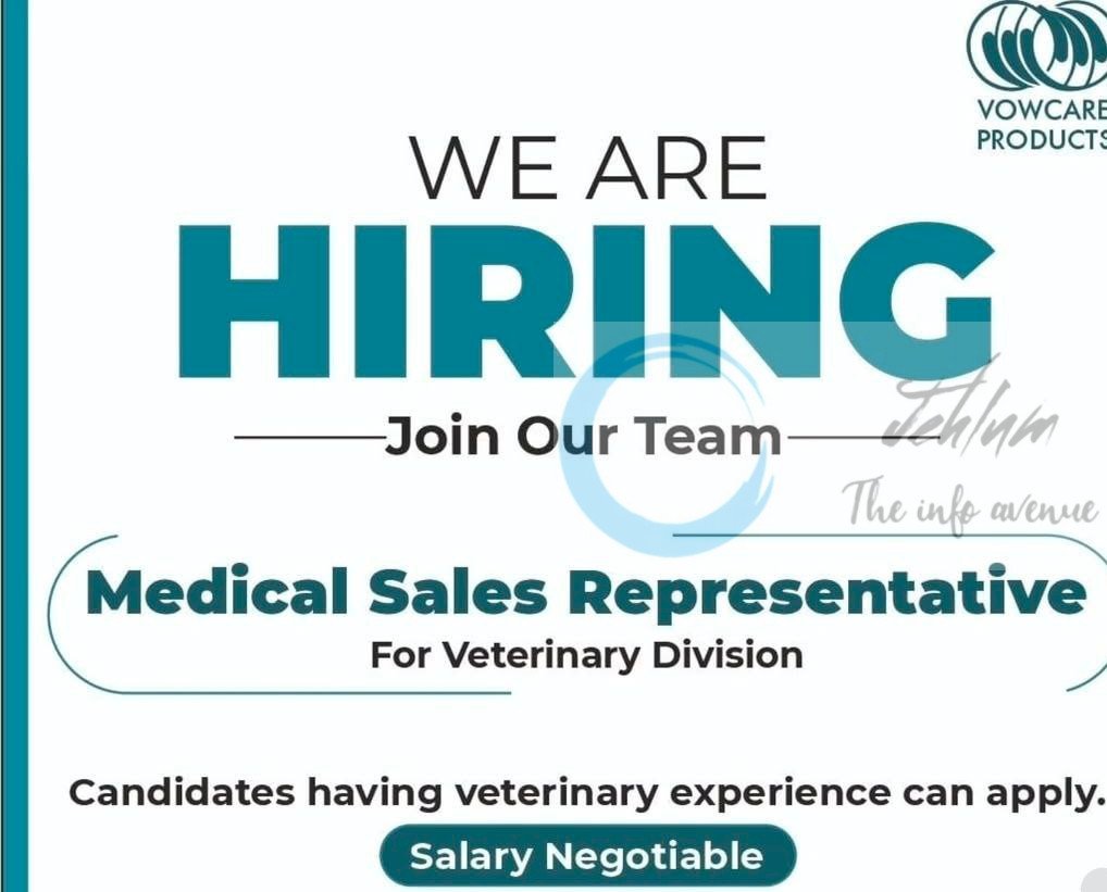 Vowcare Products VCP Veterinary Division Medical Sales Representative Job opportunities 2025