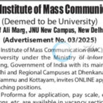 Indian Institute of Mass Communication IIMC New Delhi Non Teaching Positions employment opportunities notice 03/2025