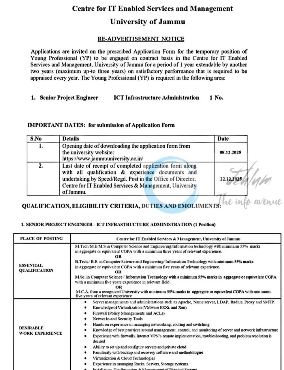 Centre for IT Enabled Services and Management CITES and M jammu employment opportunities 2025