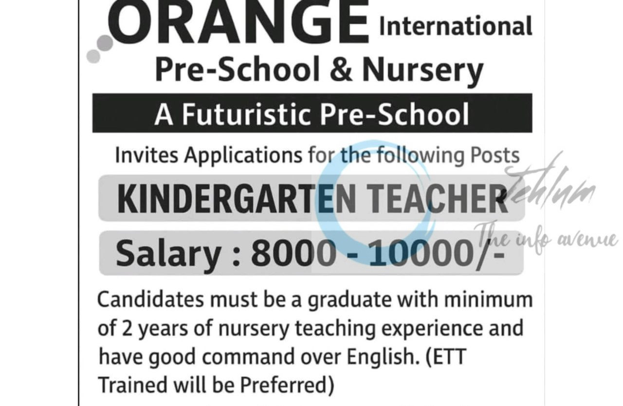 ORANGE International Srinagar teaching job opportunities 2025
