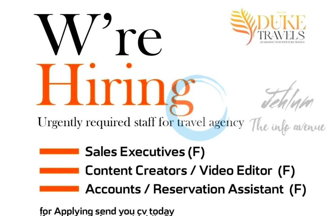 Duke Travels DT Srinagar Sales Executives Content Creators and Reservation Assistants job opportunities 2025