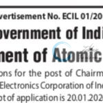 DAE Electronics Corporation of India Limited ECIL CMD JOB OPPORTUNITIES NOTICE ECIL 01/2025