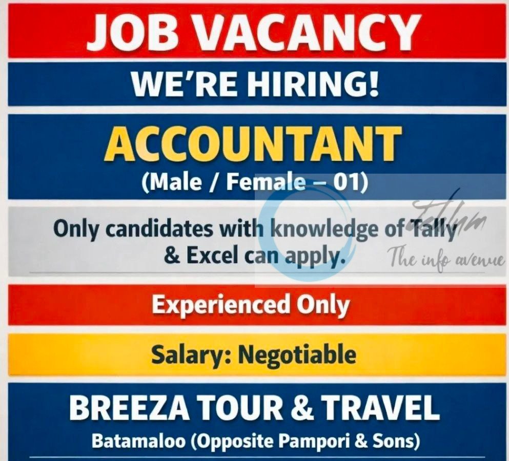 Breeza Tour and Travel BTT Srinagar Accountant job opportunities 2025