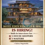 Hotel Eden Resorts Spa ERS Pahalgam Housekeepers/ Waiters Job Opportunities 2025
