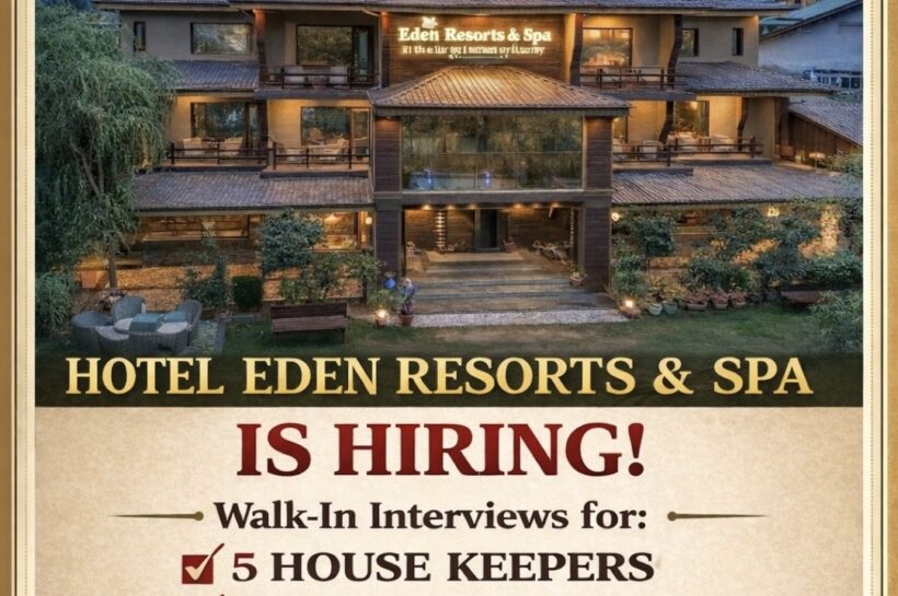 Hotel Eden Resorts Spa ERS Pahalgam Housekeepers/ Waiters Job Opportunities 2025