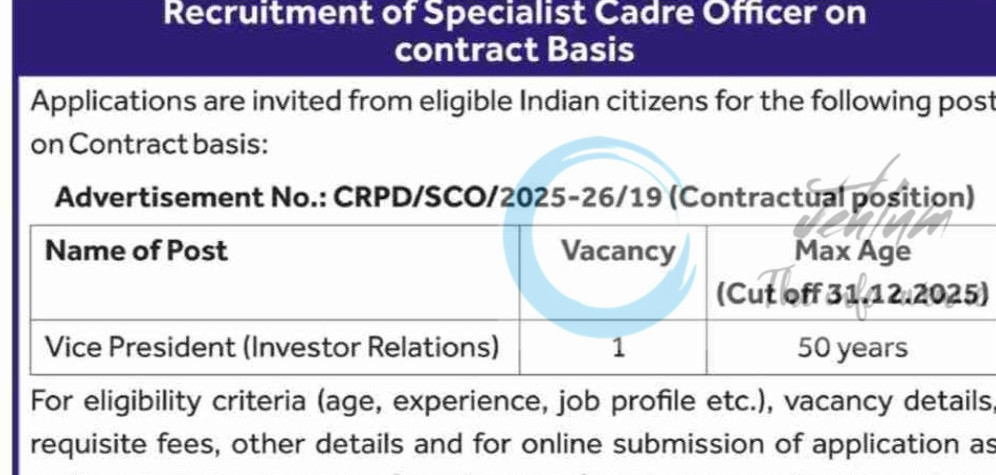 State Bank of India Mumbai sco job opportunities 2026