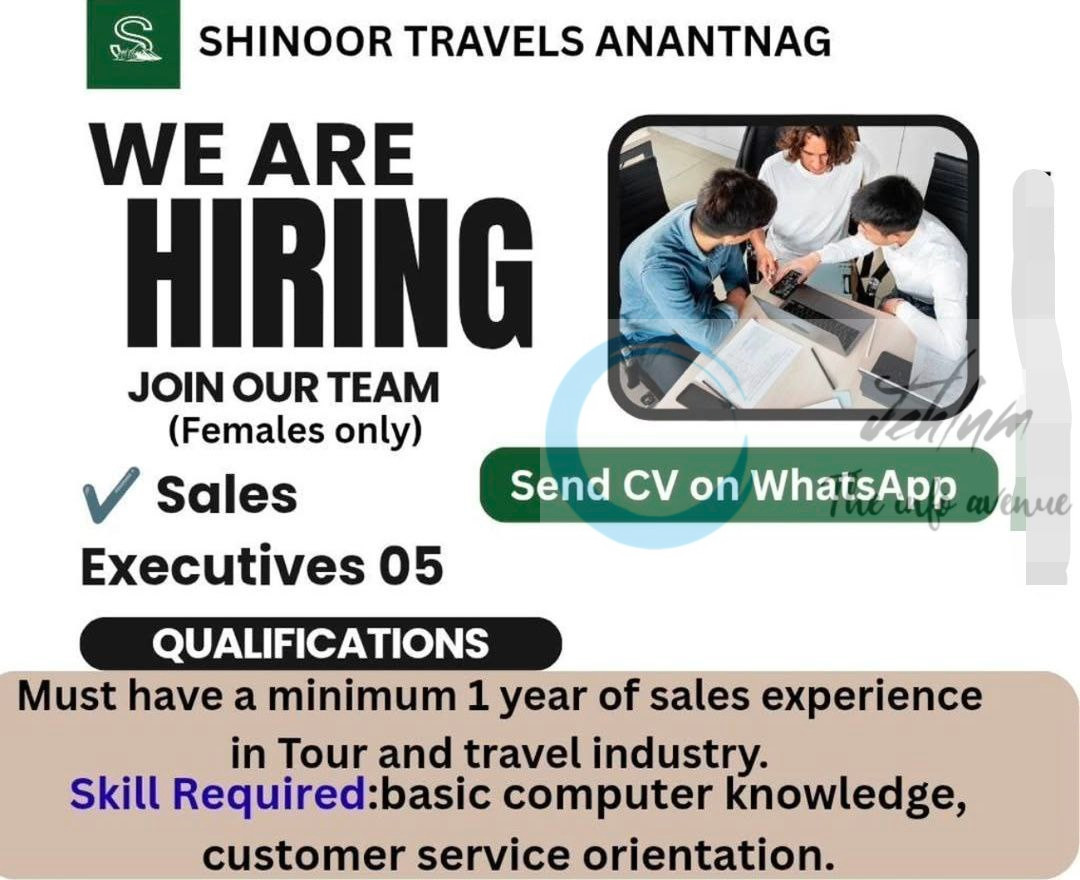 Shinoor Travels anantang Sales Executive Job opportunities 2026