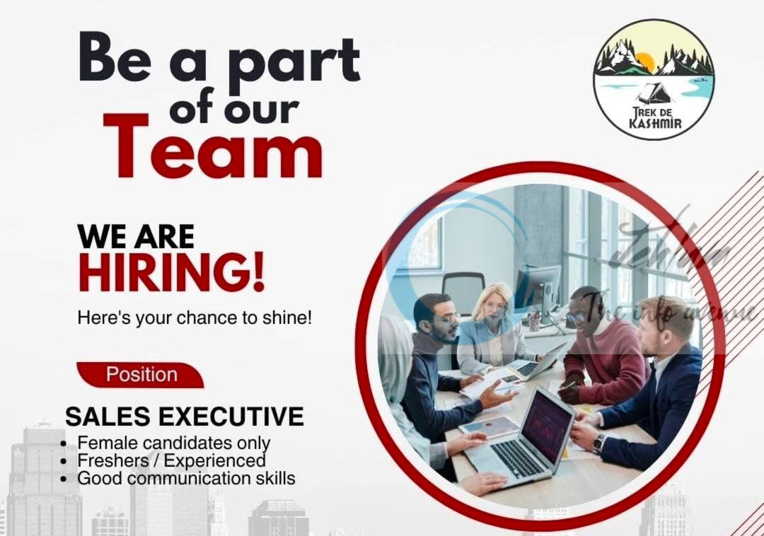 Trek De Kashmir TDK Srinagar Sales Executive job opportunities 2026