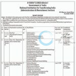 NITI Aayog New Delhi Senior Lead and Senior Specialist job opportunities A-12026/12/2022-Admin I