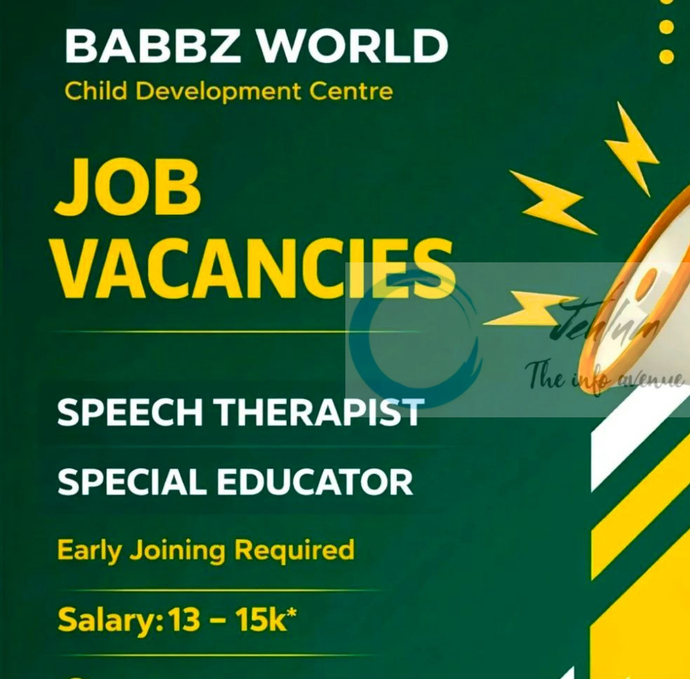 BABBZ WORLD Child Development Centre BWCD srinagar Speech Therapist and Special Educator job opportunities 2026