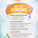 Booking Bridge BB Srinagar Travel Sales Executive job opportunities 2026