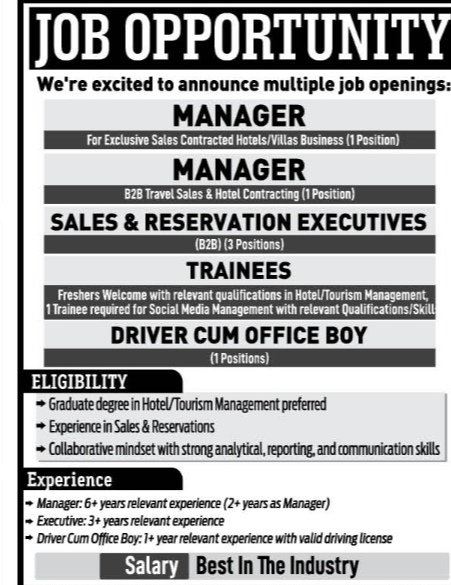 AXIS VENTURES TRAVEL SRINAGAR MANAGER/SALES EXECUTIVE JOB OPPORTUNITIES 2026