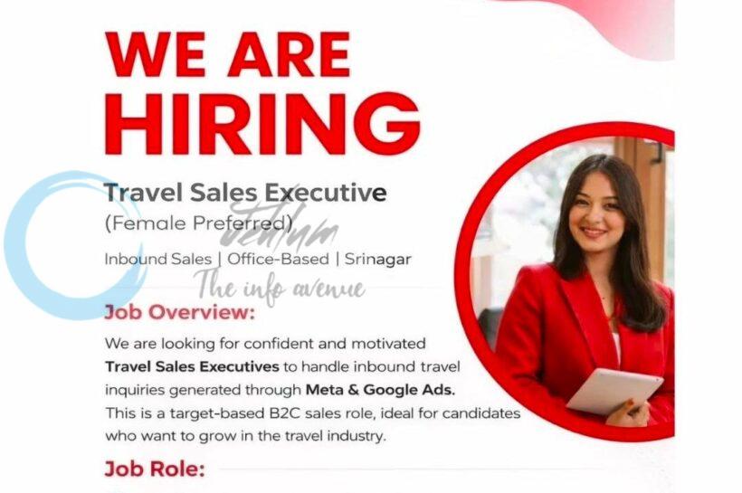 Booking Bridge BB Srinagar Travel Sales Executive job opportunities 2026 