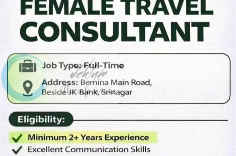 Arwa Tour and Travel Srinagar Travel Consultant job opportunities 2026