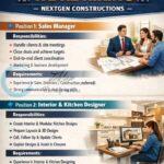 NextGen Constructions Sopore Sales Manager/ Interior Kitchen Designer Jobs Opportunities 2026