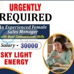 Sky Light Energy Careers srinagar sales manager job opportunities 2026