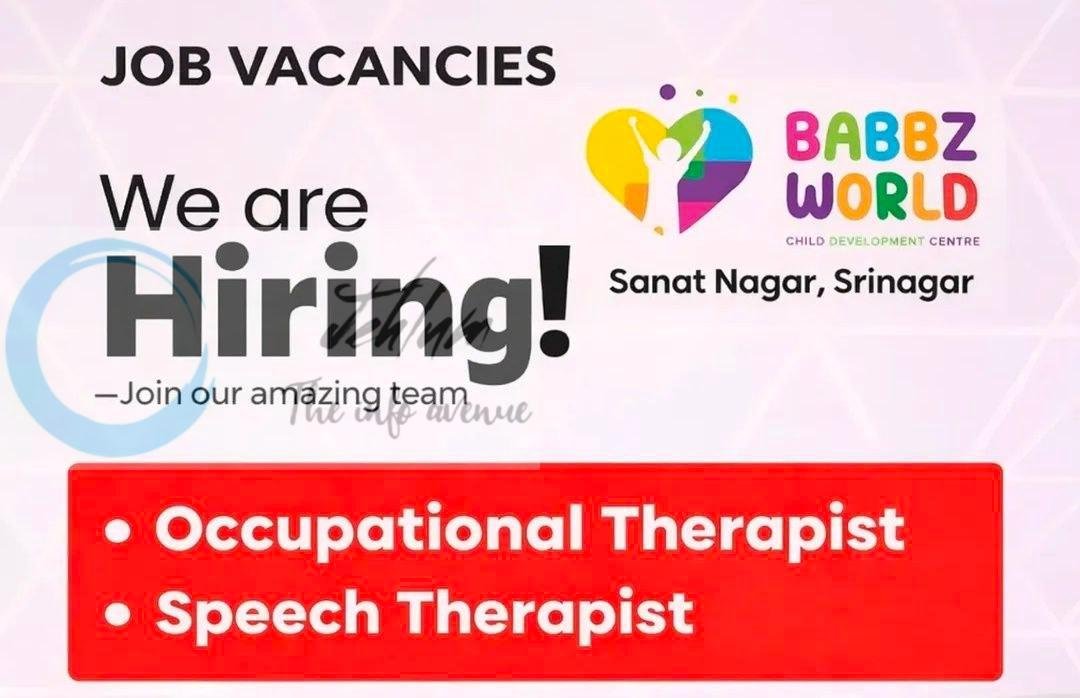 Babbz World srinagar Occupational and Speech Therapists job opportunities 2026