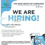 Wani Group of Companies WG Srinagar sales executive job opportunities 2026