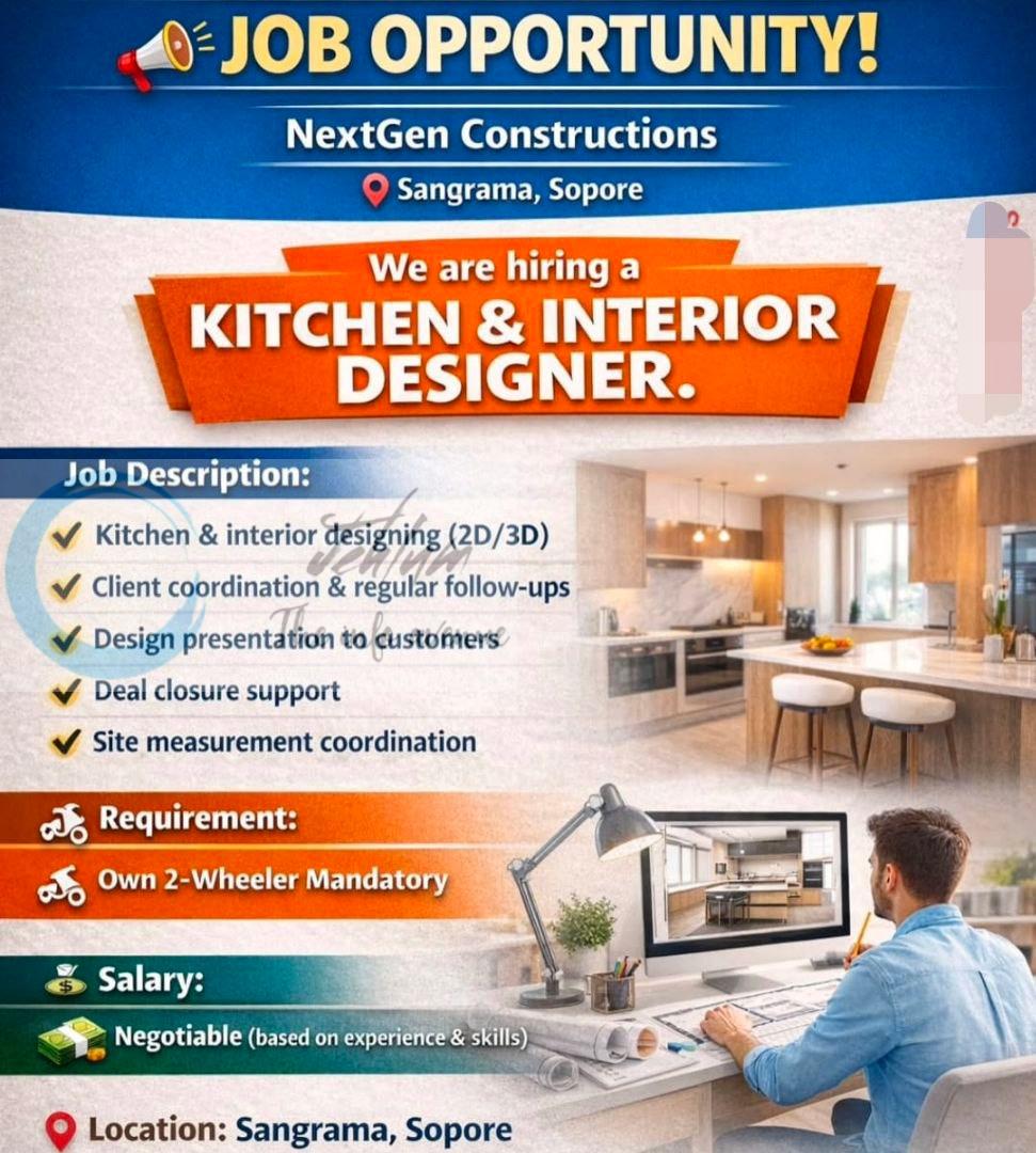 NEXTGEN CONSTRUCTIONS SANGRAMA SOPORE KITCHEN and INTERIOR DESIGNER job opportunities 2026 1 NEXTGEN CONSTRUCTIONS SANGRAMA SOPORE KITCHEN and INTERIOR DESIGNER job opportunities 2026