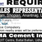 UMA BRIJ CEMENT SRINAGAR SALES REPRESENTATIVE JOB OPPORTUNITIES 2026