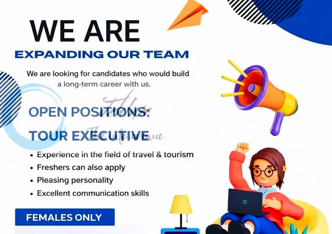 Golddust Holidays srinagar tour executive job opportunities 2026