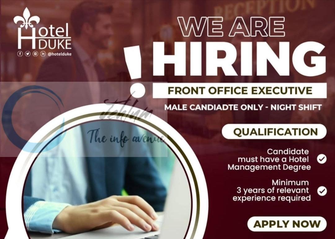 Hotel Duke Srinagar Front Office Executive Jobs Opportunities 2026