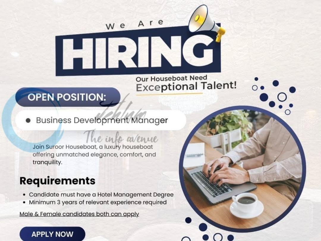 Suroor Houseboat Srinagar Business Development Manager Job Opportunities 2026
