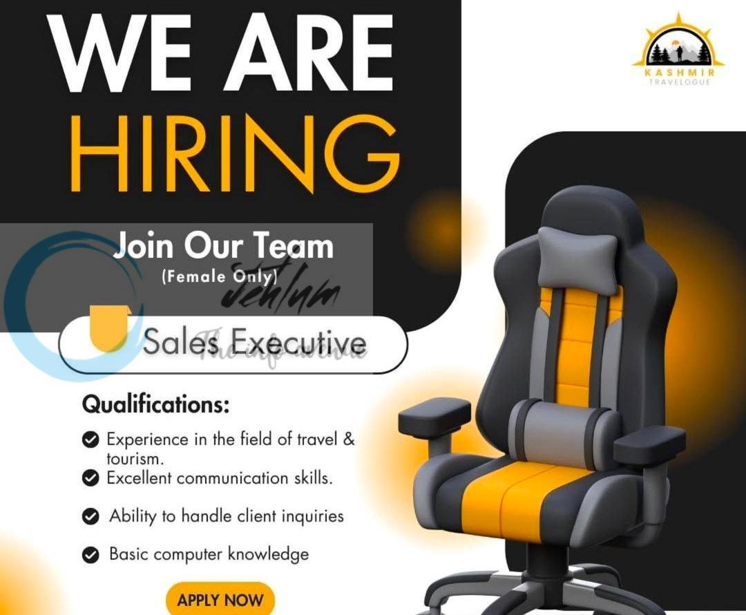 Kashmir Travelogue Srinagar Sales Executives job opportunities 2026