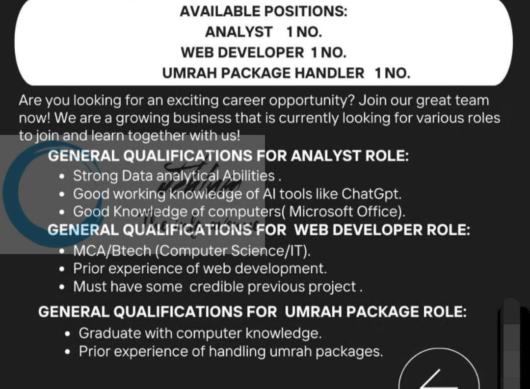 HM Tour and Travels srinagar staff job opportunities 2026